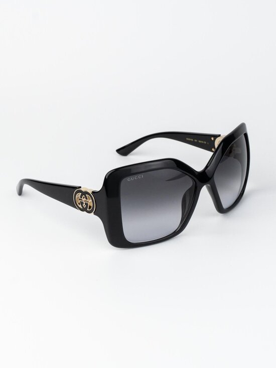 Gucci Women Sunglasses Black Grey Gradient Square GG2015S 001 NEW AUTHENTIC main image 7